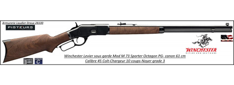 Carabine Winchester 1873 Sporter Octagon PG Canon hexagonal Calibre 45 Colt-Ref FN-534229141