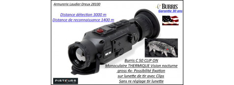 Monoculaire Thermique Burris Clip On C50  pour tirs jour nuit ou observation- portée 1400 à  3000 m-Promotion -Ref 51103815