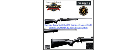 Carabine Browning X-BOLT-SFcomposite BLACK THREADED-Répétition -Cal-243-winch-Canon-fileté-Ref 40902