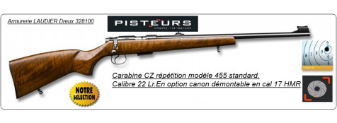 Carabine-CZ-Mod 455-Standard-Cal 22 Lr-Répétition -"Promotion"-Ref 771830