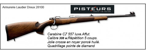 Carabine CZ 557 luxe Calibre 308 winch-Répétition 5 coups-PromotionRef 775959