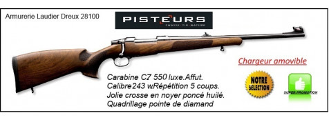 Carabine CZ 550 luxe-Calibre 243 winch-Répétition 5 coups."Promotion"Ref 1587