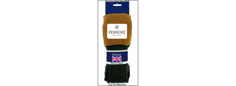 Chaussettes- anglaises- Pennine-Coxmoore-Knicker---D515-The Tetbury Fern-(Vert/ Gold)-Taille L ou M