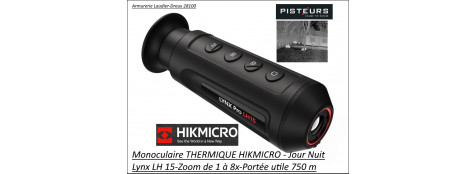 Monoculaire Thermique Hikmicro Lynx Pro LH15 jour nuit pour observation  Zoom numérique : 1 ×, 2 ×, 4 ×, 8 ×-Promotion -Ref  Lynx Pro LH15