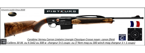 Carabine Verney Carron LINERGIE  Classique LINEAIRE Crosse noyer Calibre 30 06 Chargeur amovible 5 +1  coups -Promotion-Ref 41405