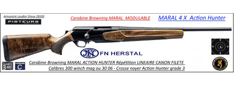 Carabine Browning MARAL 4x ACTION HUNTER cal 300 winch mag Répétition LINEAIRE Crosse pistol WOOD grade 3- Ref  MARAL 4x cal 300 winch mag Action hunter grade 3