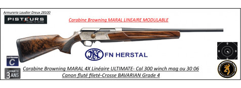 Carabine Browning MARAL 4x ACTION ULTIMATE cal 300 winch mag Répétition LINEAIRE Crosse BAVARIAN grade 4- Ref  MARAL 4x cal 300 winch mag ULTIMATE grade 4