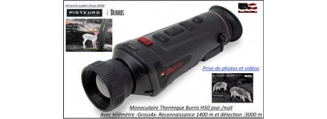 Monoculaire Thermique Burris H50 jour nuit pour observation- portée 1400 à  3000 m-Gross 3.3x13.2x50-Promotion -Ref 51103386
