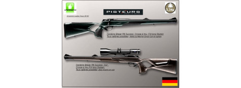 Carabines-Blaser-R8 -Modèle-"SUCCESS Stutzen"- Fût long Cal 300 winch mag-Couleur-Marron-foncé-Chargeur amovible-"Promotion-5895.ttc"-Ref 15498/d