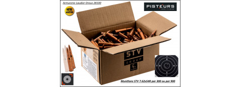 Cartouches STV 7.62x54R -Surplus-CIP-148 grains FMJ- Par 900 cartouches-Promotion-Ref 35566-ter