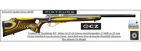 Carabine CZ 455 THUMBOLE yellow Calibre 22 LR Répétition-Promotion- R778687