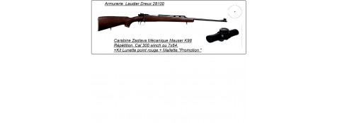 Carabine  de chasse ZASTAVA  type Mauser .Calibre 300 winch mag.+Kit  Viseur point rouge."Promotion".Ref 12912