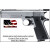 Pistolet alarme Umarex Colt 1911 Governement chromé Calibre 9m/m-blanc-gaz-Ref 14687