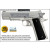 Pistolet-colt-1911-Soft air-Cal 6mm-C02-gun-stainless-Full- métal-nickelé-blanc-1 joule-15 coups-Ref 30848