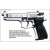 Pistolet Beretta 92 Fs Umarex CO2 Calibre 4.5mm- 8 coups-FINITION NICKELEE- Promotion-Ref 4389