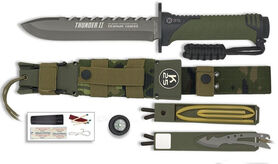 Couteau Combat Thunder II camo vert survie